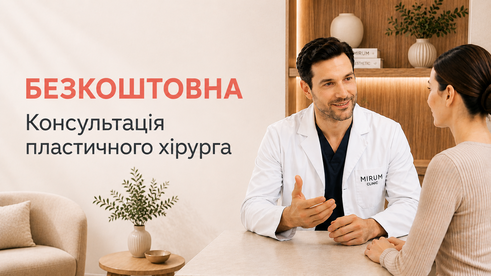 Безкоштовна первинна консультація пластичного хірурга